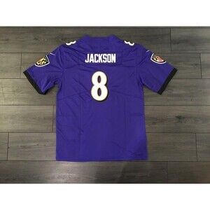 Lamar Jackson #8 Baltimore Ravens Home Purple Football Jersey Medium